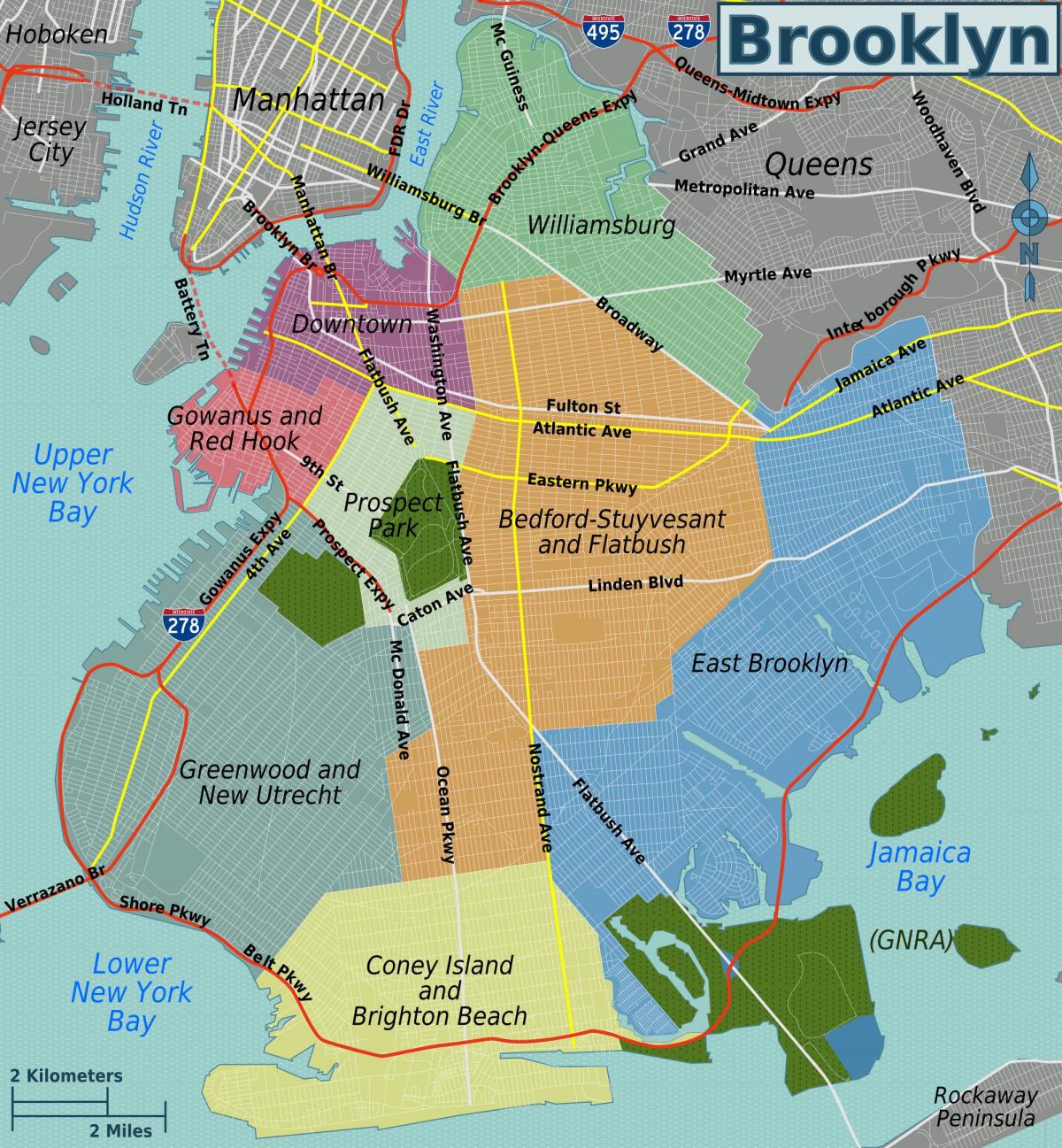خريطة منطقة بروكلين