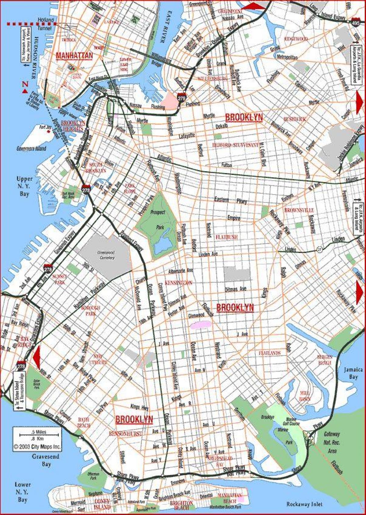 خريطة طرق بروكلين